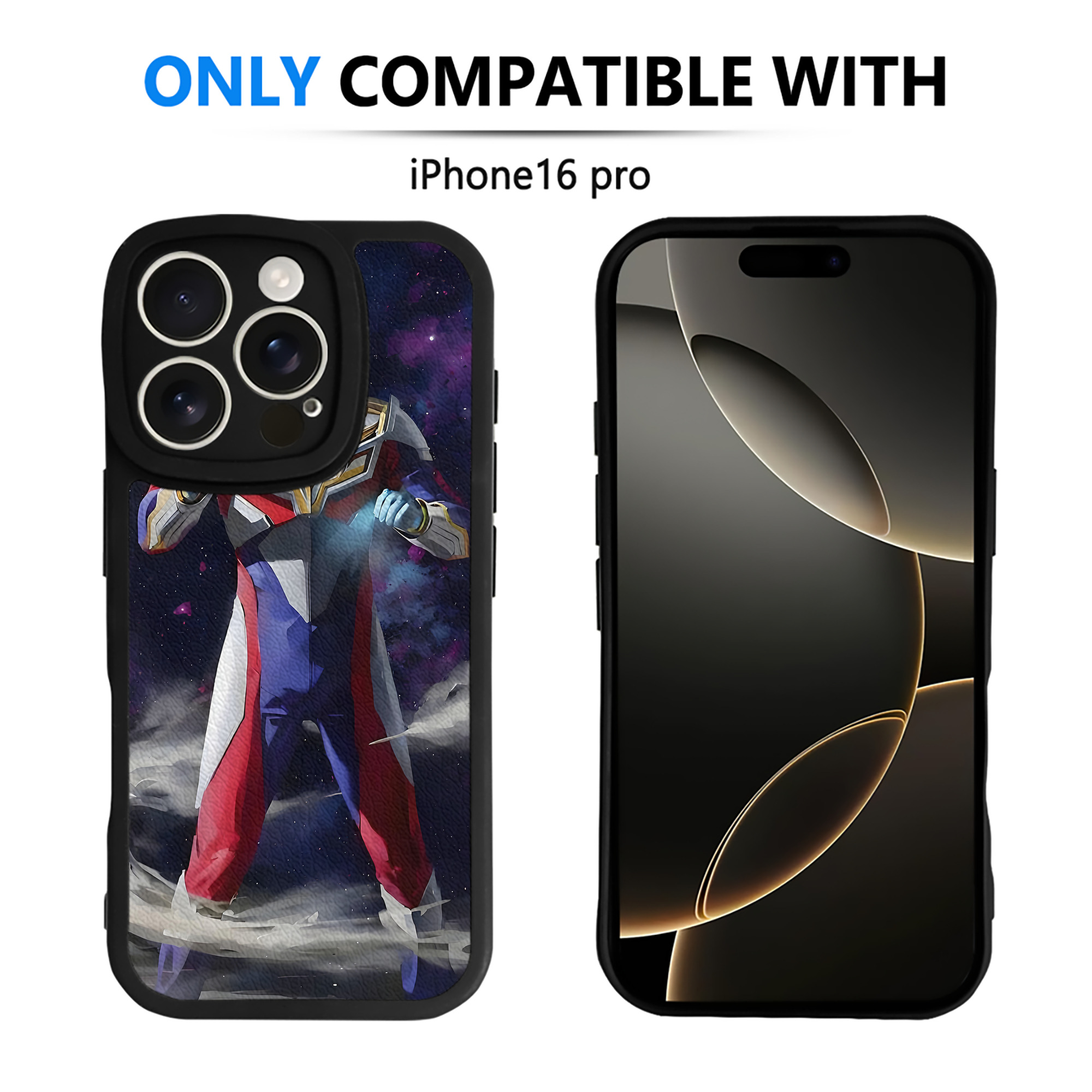 （画像用） ウルトラマン Ultraman 【iPhone 16シリーズ対応】シリコンスマホケース（レザー調） 材質：シリコン